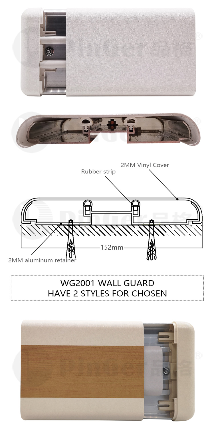 Protecteur d'angle de mur de retenue en aluminium à impact supérieur