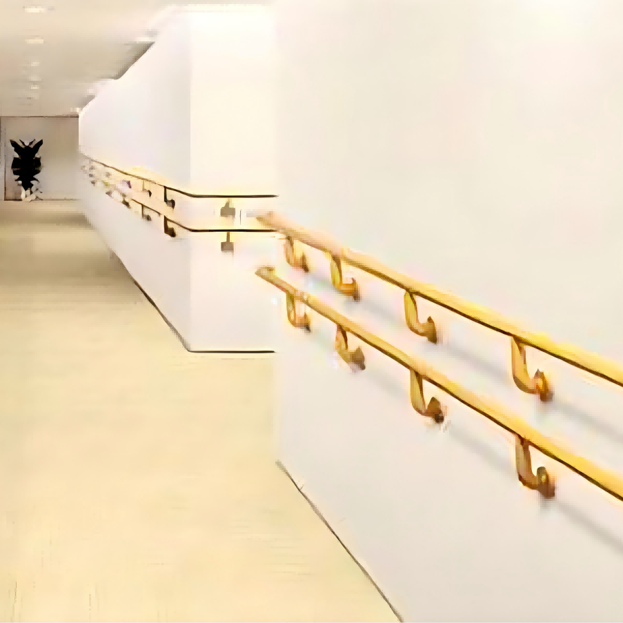 Passerelle à main courante sans barrière