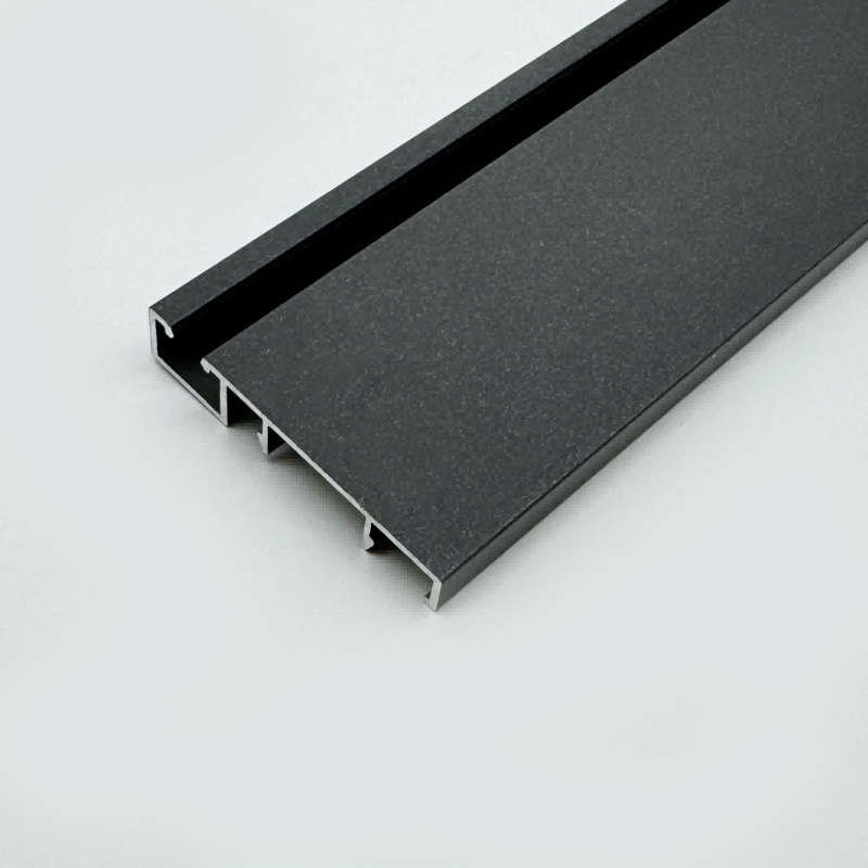 Plinthe lumineuse LED noire en aluminium, vente en gros en usine